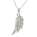 Tressa Sterling Silver Cubic Zirconia Angel Wing Necklace
