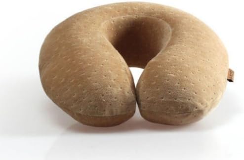 U-Shaped Memory Foam Travel Neck Pillow (Upgrade Version,Light Tan)