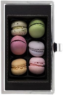 A Box Of French Macaron Cookies Image Business Name Card Holder Case