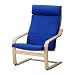 IKEA Schwingsessel “Poäng” Sessel Freischwinger Loungechair aus Birkenholz – Polster BLAU