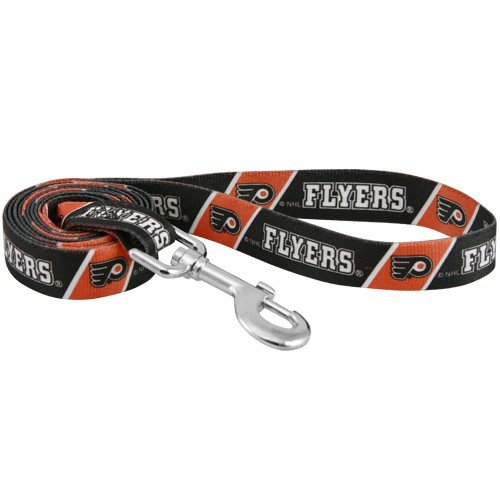 Philadelphia Flyers 6' Black Dog Leash (Large)