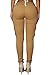 COCOLEGGINGS Womens Solid Color Stretch Pockets Drawstring Waistband Pants