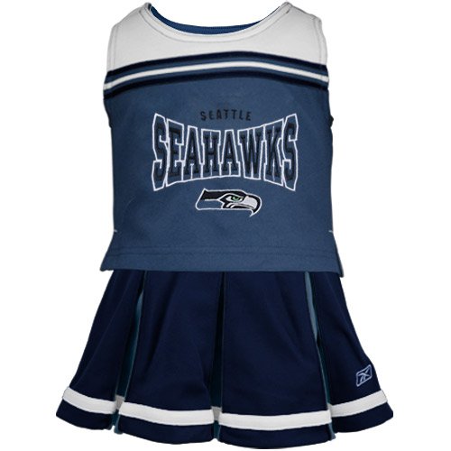 Reebok Seattle Seahawks Preschool Navy Blue 2-Piece Cheerleader Set (6X)