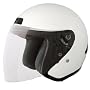 Fuel Gloss White Medium Vented Open Face Helmet with Shield