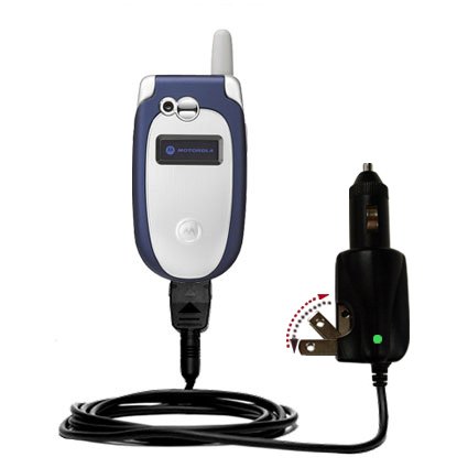 Car and Home 2 in 1 Combo Charger for the Cingular V551 - uses Gomadic TipExchange Technology