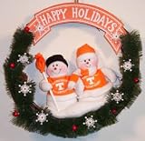 Tennessee Volunteers 22 Snowman Christmas Wreath - NCAA College Athletics