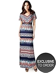 Per Una Beaded Abstract Print Maxi Dress