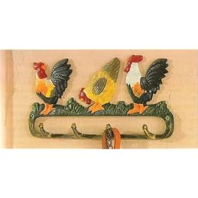 Cockerel/ Hen Hooks/ Cast Iron Hook Rack/ Hang Coat Etc