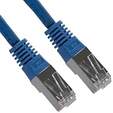1 Ft (1ft) Cat6A STP (shielded) Ethernet Network Patch Cable Ultra Blue w/Ultra Boot RJ45 m/m 10/100/1000 Gigabit (10 PACK)