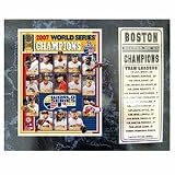 2007 Boston Red Sox World Series Photograph with Statistics Nested on a 12" x 15" Plaque