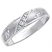 14K White Gold Round-cut CZ Cubic Ziconia Wedding Band Ring for Men