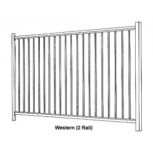Authentic Aluminum 48 In. X 72 In. Black Aluminum 2-rail Fence Panel