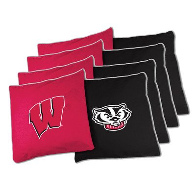 NCAA Wisconsin Badgers 16oz, Duckcloth Cornhole Bean Bags