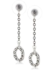 Kensie "Holy Holly" Mixed Metal-Plated Small Chain with Hematite Stones Drop Earrings