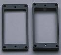 Humbucking Pickup Ring Set Neck/Bridge No-Slant Black
