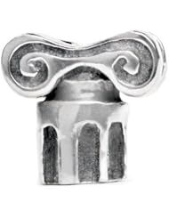 Novobeads Athens Sterling Silver Charm Bead - Made in USA w imported materials - Fits all major bead bracelets