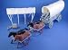 Marx Fort Apache, Wagon Train Toy Soldiers Playset Conestoga Covered Wagon Set