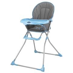 Babid�al 27024150 - Highchair,  Hochstuhl mit Tisch,  Grey light blue
