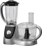 41zRVXCArLL. SL160  LUXUS EXTRA STARKE 1000 WATT KÜCHENMASCHINE MIT HOCHWERTIGEN, WECHSELBAREN EINSÄTZEN + ARBEITSSCHEIBEN, 1,5 LITER ARBEITSBEHÄLTER MIT SKALA, SILBER, NEU + OVP