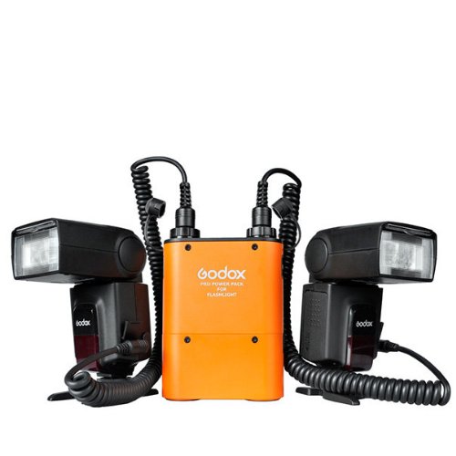Godox Propac PB960 Flash Power Battery Pack Dual Output with Cable for Nikon Camera(Orange)