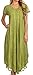 Sakkas Faye Cap Sleeved Rayon Caftan Cover Up Dress