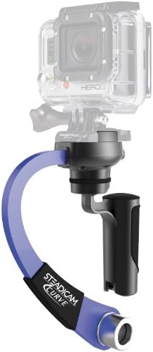 Steadicam Curve Compact Video Camera Stabilizer for GoPro (Blue) with HERO3 AHDBT-301 Battery & Charger + Accessory Kit