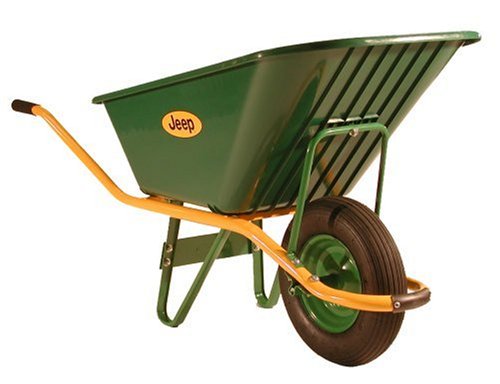 Jeep 5 Cubic Foot Poly Tray Wheelbarrow #HO-5PS
