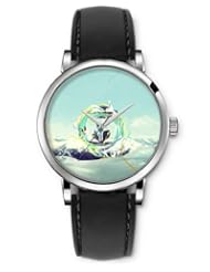 SPRAWL Aanalog Fashion Series Silver Ladies Watches of Genuine Black Leather Strap,Unique Wrist Watch for Women Girls Designed with Crystal Mountain