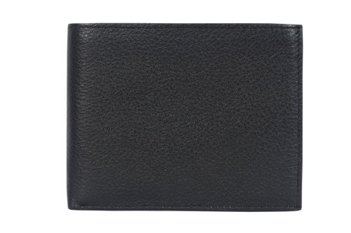 MBDoubleFlapSoft- Mens / Teen Boys Authentic Smooth Leather Bi-Fold Flap Wallet with 9 Credit Card Slots - Black