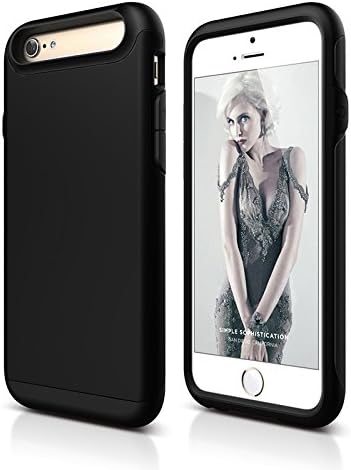 iPhone 6 (NOT PLUS) Case By Grey Technology -Apple Hybrid Protective Cover With Rubber &amp; Slim &amp; Dual Layer Defender Case -Anti-Slip, Colors MATTE BLACK