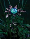 Outdoor Living : Glow in the Dark Palm Leaf Gazing Globe Garden Stake