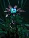 Glow in the Dark Palm Leaf Gazing Globe Garden Stake