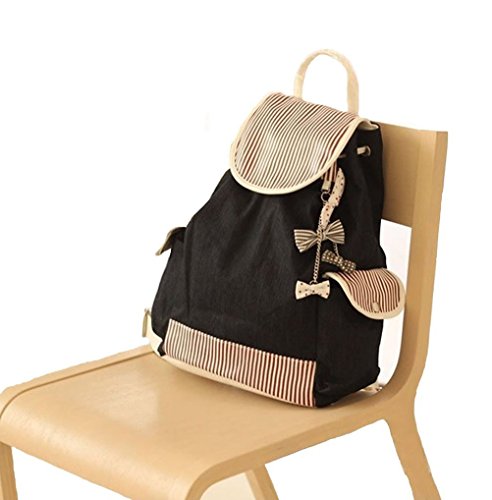 Rbenxia Unisex Canvas Backpack School Bag College Rucksack for Girls Boys Students