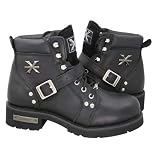 Xelement Women's Advanced Lace-Up Biker Motorcycle Boots - 7.5