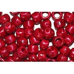 Red Pearl Pearlized Crow Beads Pony Beads