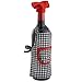 EPIC Chic Chef Black White Check Red Trim Design Bottle Apron Chef Set