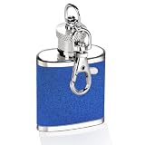 Blue Glitter 1 oz. Keychain Flask