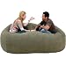 7-feet Xx-large Olive Cozy Sac Foof Bean Bag Chair Love Seat