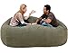 7-feet Xx-large Olive Cozy Sac Foof Bean Bag Chair Love Seat