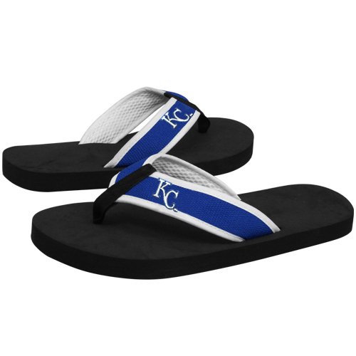 Kansas City Royals Royal Blue-Black Basic Unisex Flip Flops (X-Small)