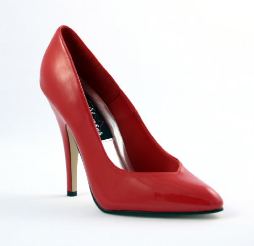 Seduce 5 Inch Sexy Red High Heel Shoes Plain Pump Pleaser