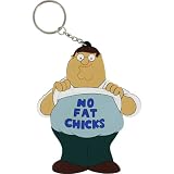 Family Guy Peter Griffin No Fat Chicks Rubber Keychain