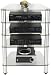 Audio Rack in Glass and Aluminum Finish RTA AVM-005