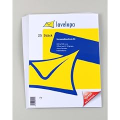 25 Versandtaschen C4 229 x 324 mm, haftklebend, ohne Fenster, 90g/qm