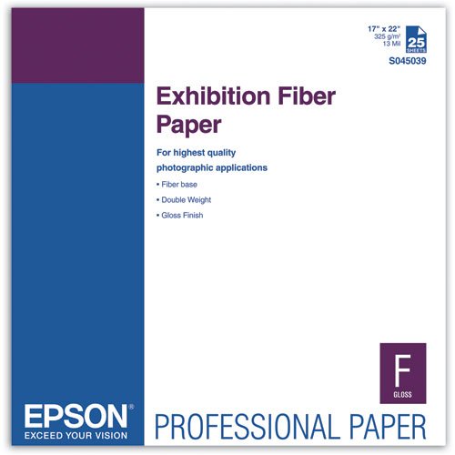 Epson America Inc Epson Professional ExhibitionPaper - C - 17" x 22"- 325g/m� ² - Glossy - 25 / Sheet On Sale