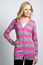 Long Sleeve Supima Cotton Bold Striped Cardigan Sweater