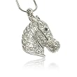 Crystal Horse Head Pendant Necklace Fashion Jewelry