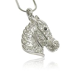 Crystal Horse Head Pendant Necklace Fashion Jewelry