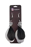 Oakland Raiders Team Color Feather Earrings