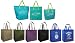 3 Insulated Aqua Color Tote Bags + Reusable Grocery Tote Bag 6 Pack Combo